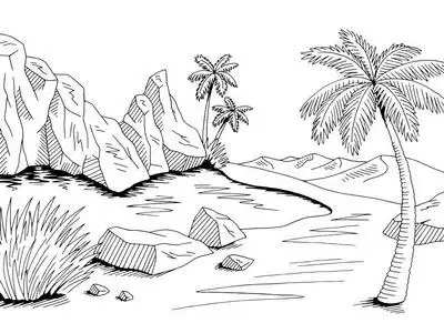 绿洲设计图图片-绿洲设计图素材-绿洲设计图插画-摄图新视界