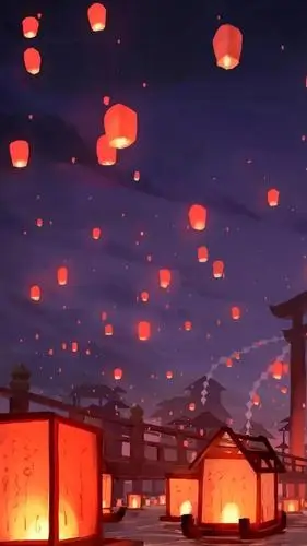 古风壁纸,为你花开满城,为你明灯三千