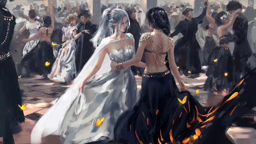 姐妹舞蹈好看的身材唯美厚涂画壁纸