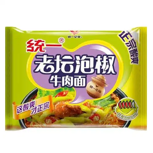统一香辣老坛酸菜红烧牛肉面24包方便面整箱袋装方便面
