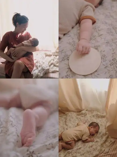 回想你刚出生的样子,小小一只黑黢黢的,现在是个白白胖胖爱笑的小宝宝