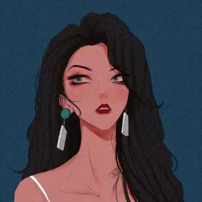 手绘酷酷的高清女生头像图片_女生头像_头像屋