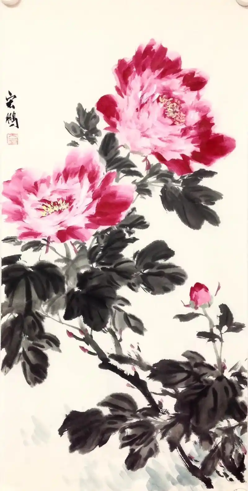 王雪涛风格写意牡丹