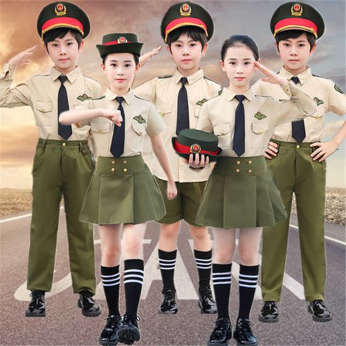 儿童海军演出服装夏令营套装男女童解放军人合唱服诗歌朗诵升旗手