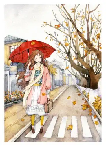 手绘# #插画# #小清新# #治愈系# #二次元# #唯美# #动漫# #水彩