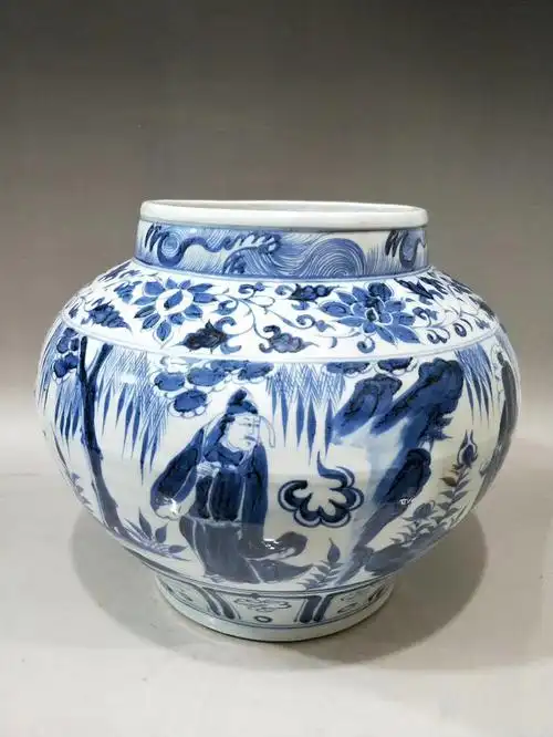 元青花人物故事罐