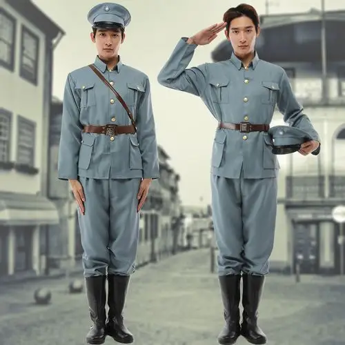 成人北伐军军装演出服国民革命军军官服装南昌起义军服舞台话剧服