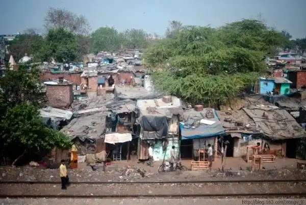 矛盾的新德里贫民窟挨高楼老城区住猴子