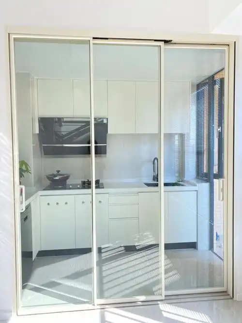 厨房门极窄三联动推拉门