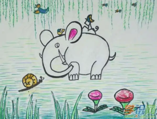 学识网 爱好 学画画 绘画知识    儿童画一个好处就是它不会因为客观