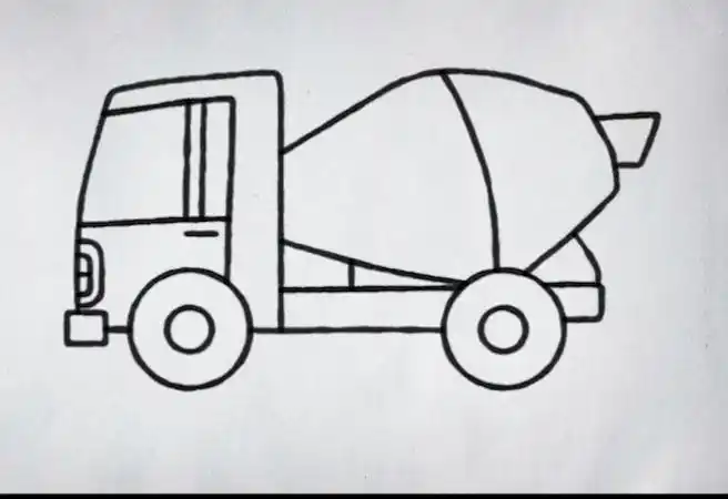 简笔画#搅拌车简笔画教学