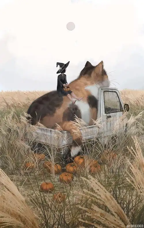 治愈系插画丨日本插画师将动物放大,慰藉人心灵的孤独!