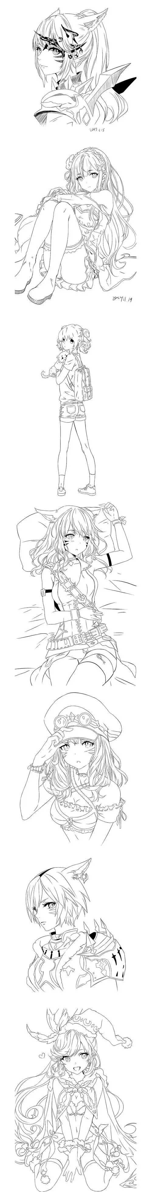 勾线练习|动漫|单幅漫画|啰嗦的狐白 - 临摹作品 - 站酷 (zcool)