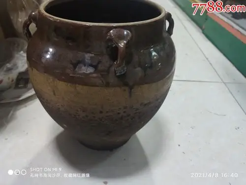 清代四耳陶罐1
