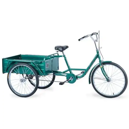 上海绿色车斗80cm买菜成人脚踏自行车轻便人力三轮车老人代步车