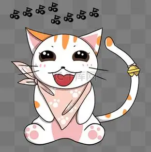 大笑卡通日文表情包企业vip免费下载免抠元素开怀大笑小猫个人vip和