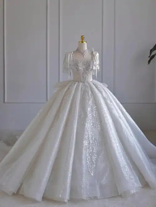 邛崃婚纱礼服馆可盐可甜主仪式纱