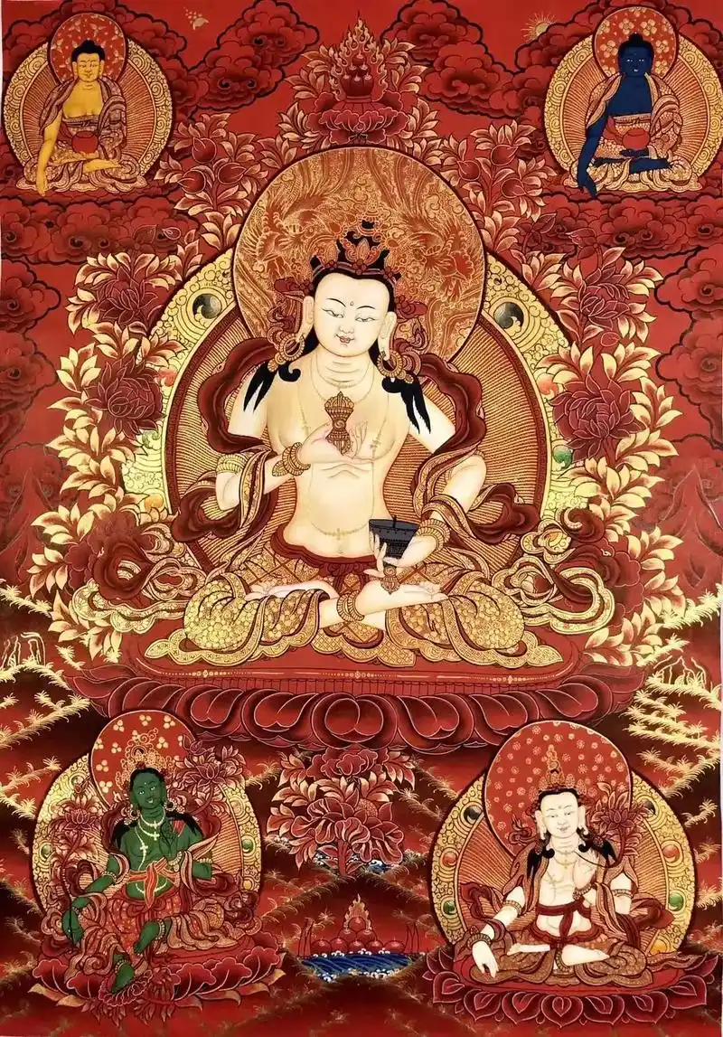 【唐卡结缘】高性价比红唐【金刚萨埵】画芯尺寸45×62cm!主尊凸显