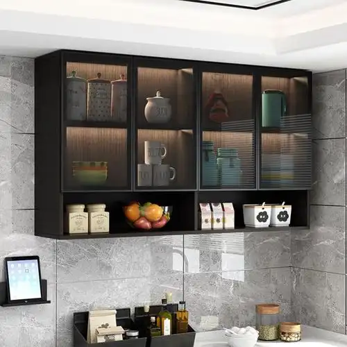 吊柜壁柜厨房房顶阳台储物玻璃墙柜挂柜轻奢吊柜