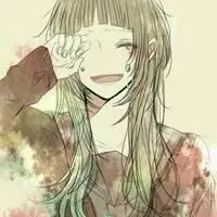 装坚强笑着哭的图片女生动漫,看不到我流在脸上伤心的眼泪