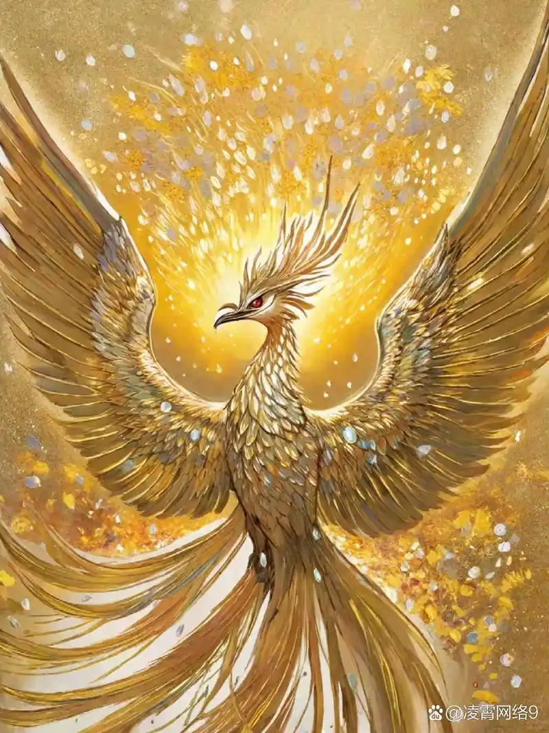 金凤凰展翅|八面来财,涅槃重生,接好运,财运壁纸,财运滚滚来#凤凰传奇