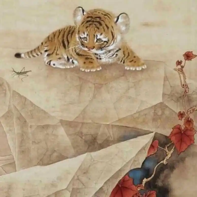 可爱不 今天画的小老虎[大笑]