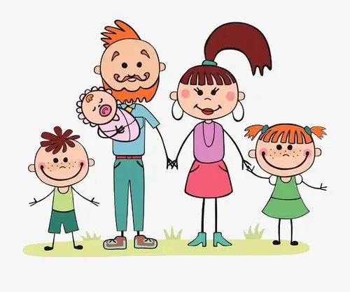 融洽幸福温馨的五口之家