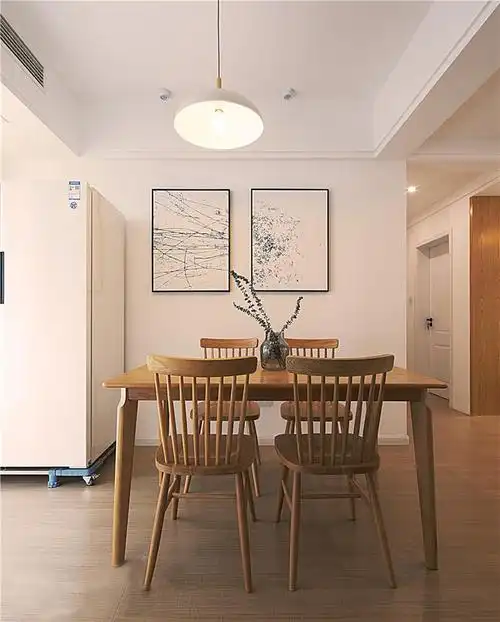 70平简约风格家餐厅背景墙图片