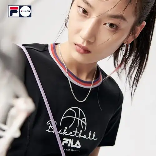 filafusion斐乐ki明星同款女子针织连衣裙2021春夏运动连衣裙