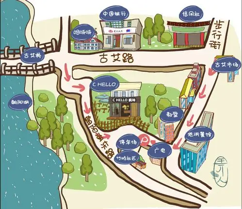 街道小地图|插画|商业插画|林弄人 - 原创作品 - 站酷 (zcool)