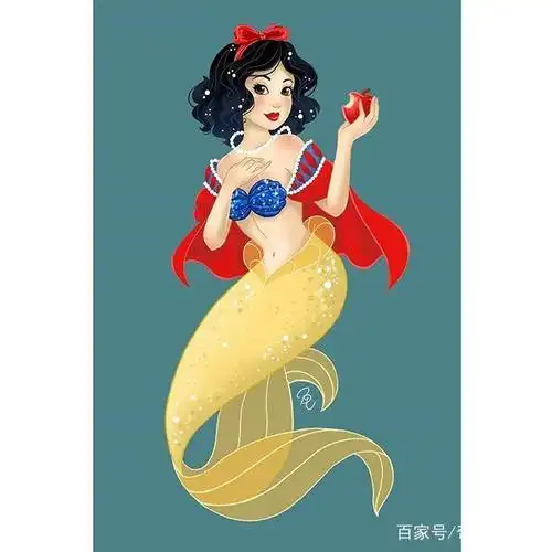 创意设计:迪斯尼公主全都变成了美人鱼
