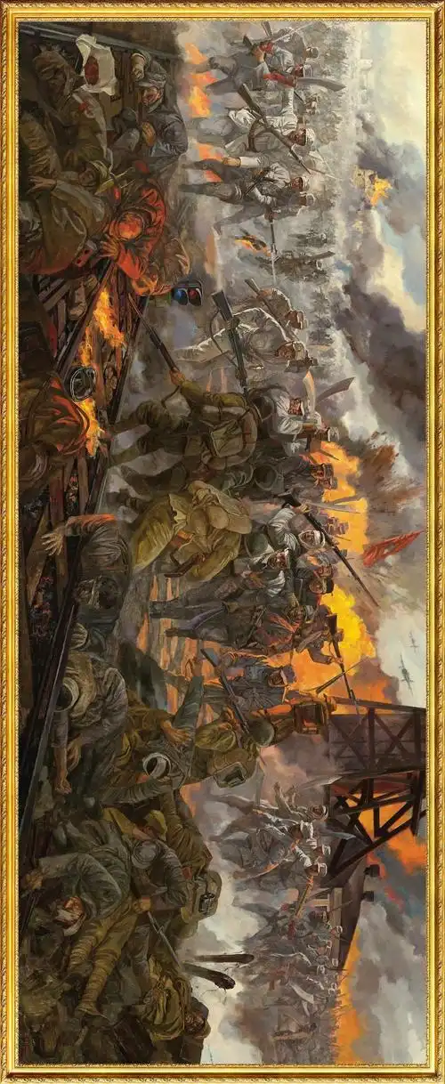 竟扶危局定神州 丨《美术经典中的党史》邀您走近油画《百团大战》