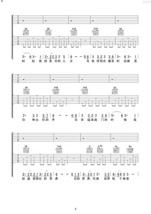 马健涛 - 今生跟随主耶稣 [弹唱] 吉他谱