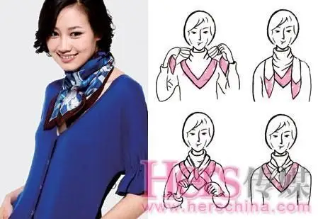 4种小丝巾系法 衬托美好脸型