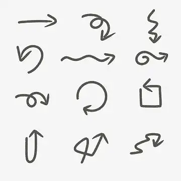 手写箭头装饰元素