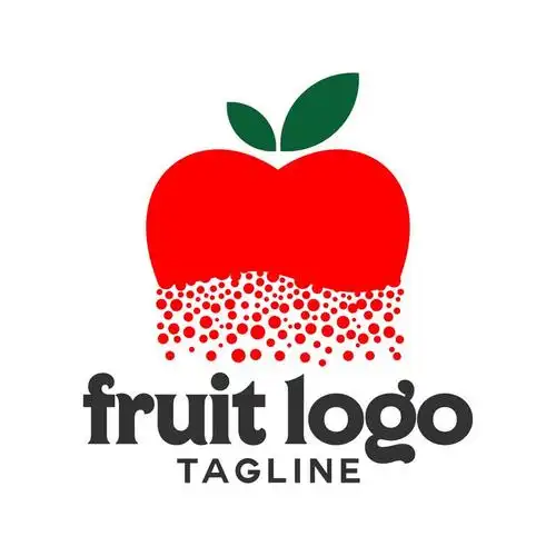 橙色水果概念标识