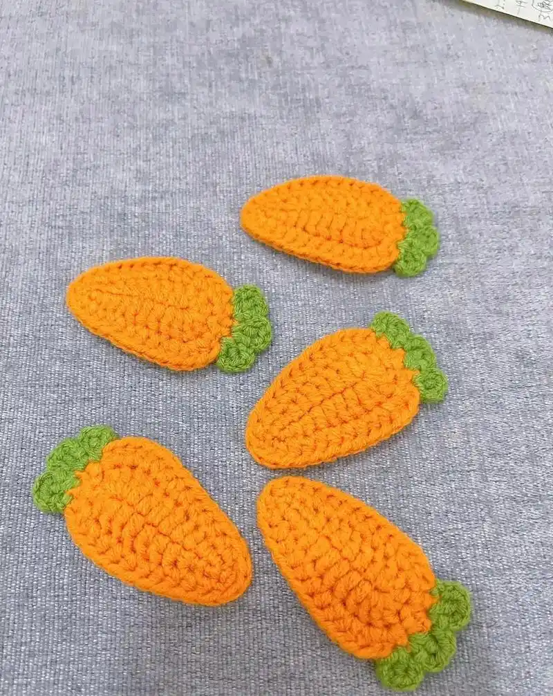 胡萝卜钩针发卡09.胡萝卜09发卡图解来啦!#手工 #纯手工 - 抖音