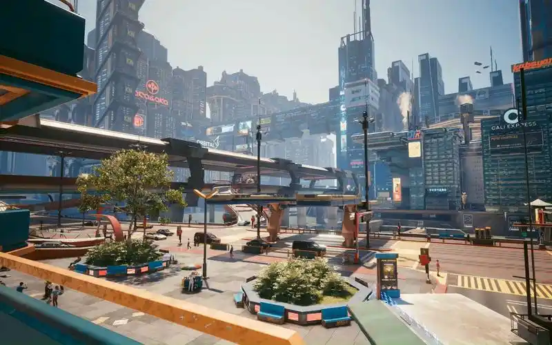 赛博朋克 宁静的早晨街景