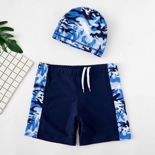 儿童泳裤男童分体中大童五分游泳衣学生游泳裤套装小男孩宝宝泳装