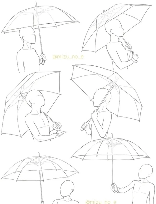 【绘画参考】"撑伞姿势～pos.