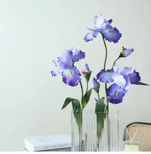 彩朵家 鸢尾花仿真花假花永生花拍摄道具仿生花束高端轻奢干花花艺