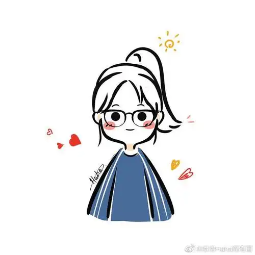 简笔画头像,简单大方