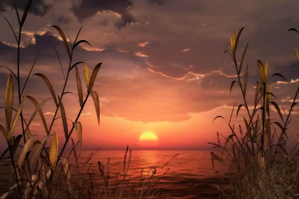 美丽的落日夕阳景色高清图片 - 素材中国16素材网