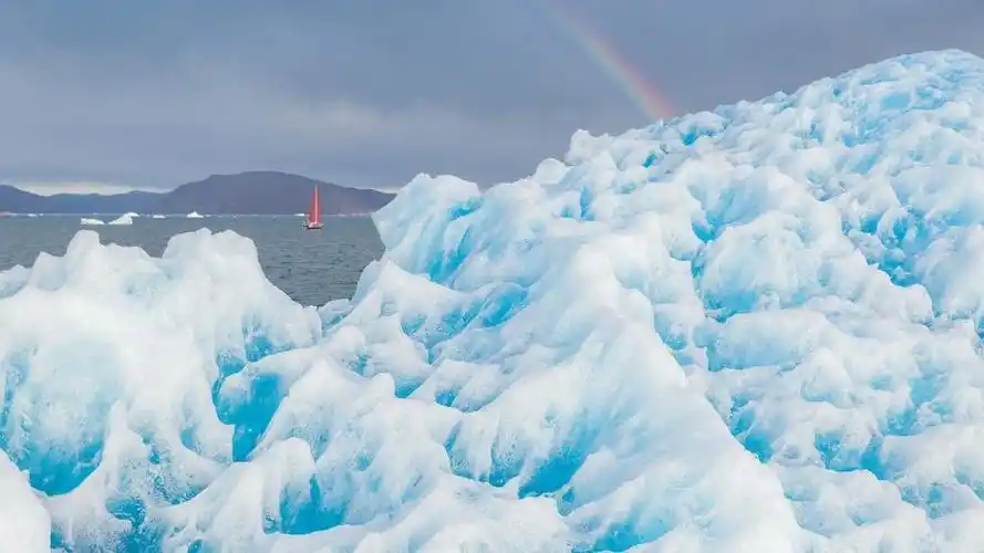 北极冰川迷人自然风光