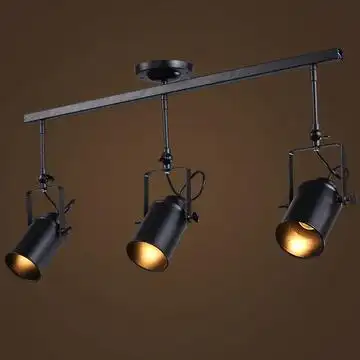 美式工业复古射灯轨道灯工业风铁艺服装店个性酒吧咖啡厅创意吊灯