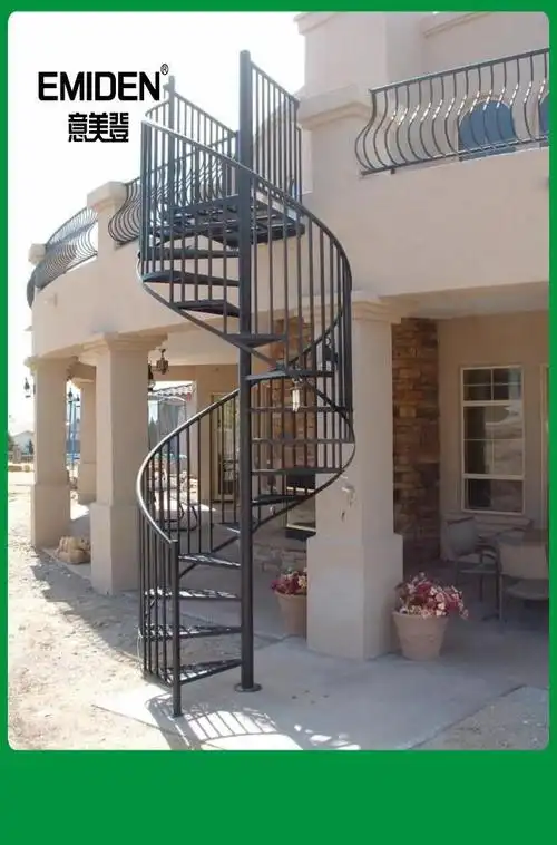 深圳厂家定制户外碳钢旋转楼梯,室外楼梯,别墅户外楼梯