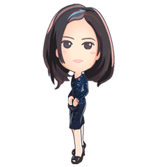 原创微信表情 白领女郎