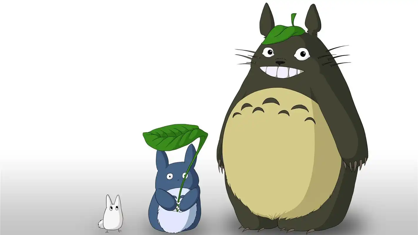 简约风格龙猫微笑可爱图片电脑桌面壁纸宽屏下载_卡通动漫_壁纸下载