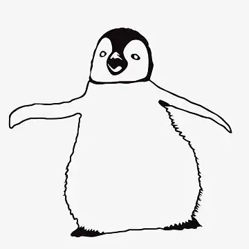 手绘企鹅元素(1000x1000)png雪人企鹅(1500x1500)png南极企鹅一家素材