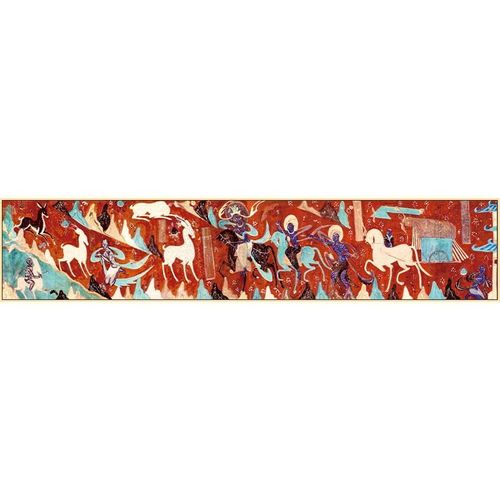 百特好九色鹿敦煌壁画新中式客厅背景墙面装饰画卧室床头挂画招财